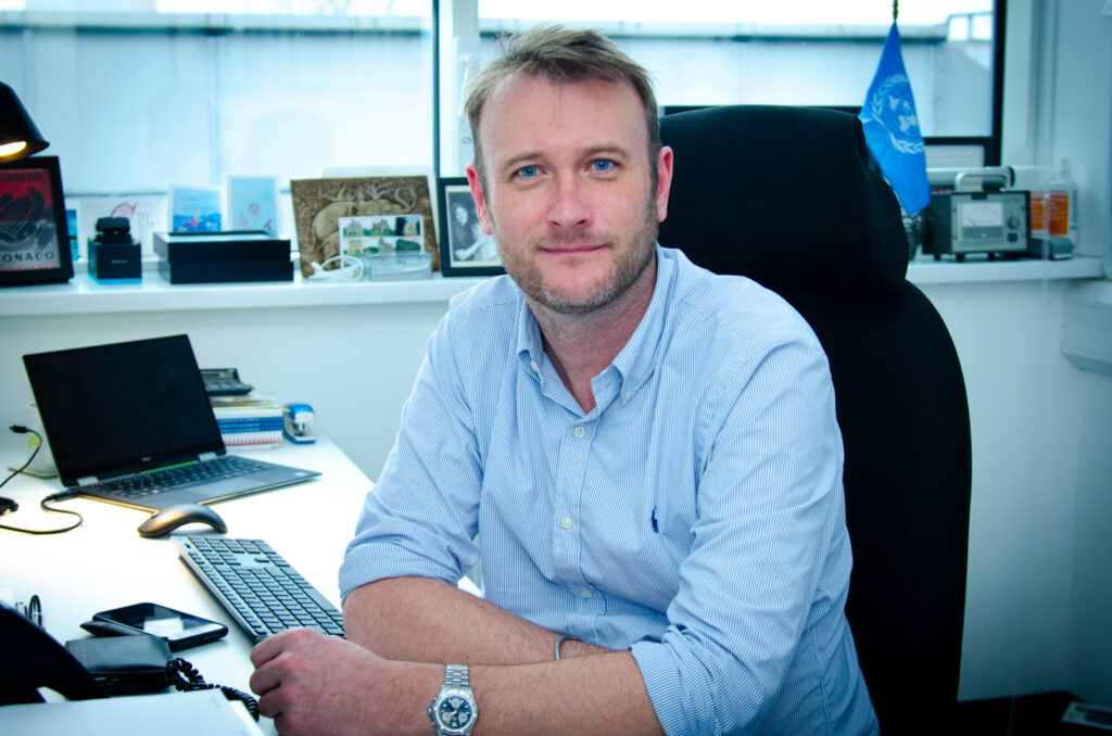 James Batchelor at desk