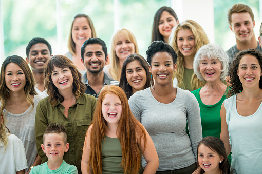 Group of people of different ages and ethnicities