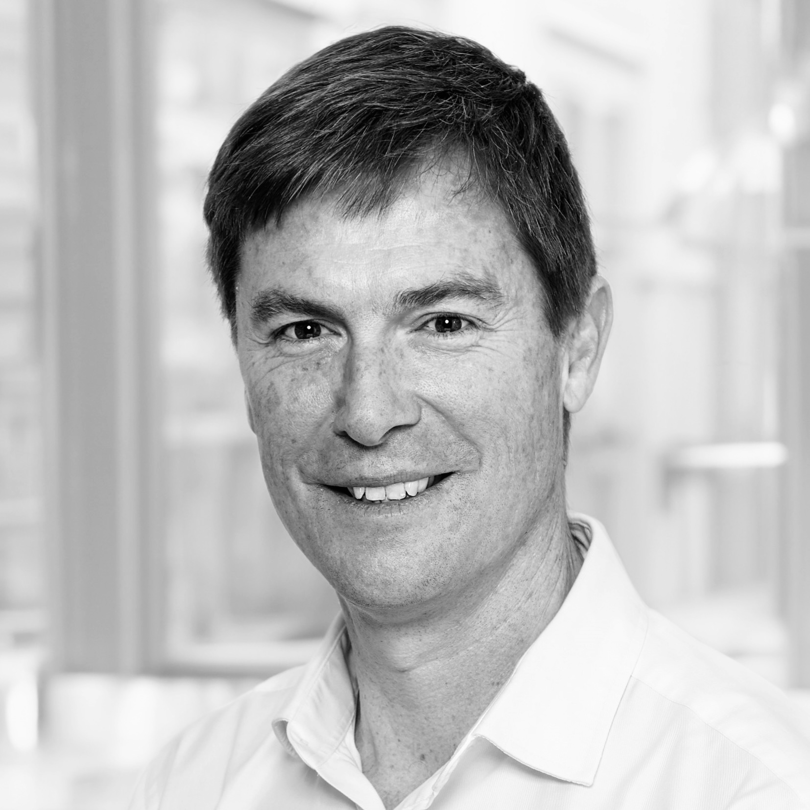 Black and white portrait of Mark Heffernan