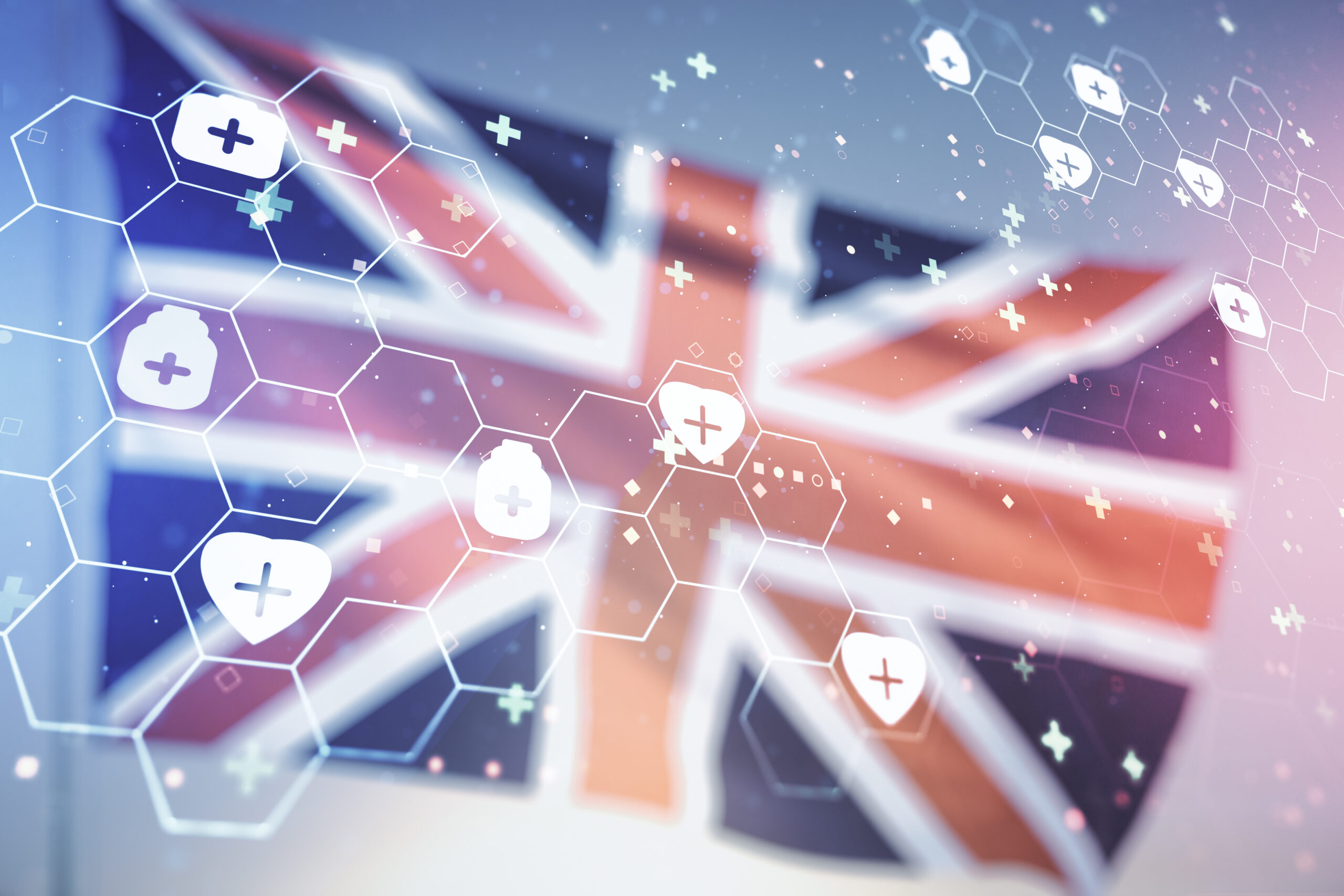UK flag image with data icons